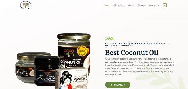Coco Nutrify Web Design